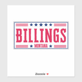 Pegatina BILLINGS MONTANA Stars & Stripes
