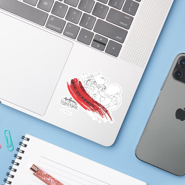 Pegatina Billy & Mandy - Evolution Takes No Prisoners (Ordenado portátil con iPhone)