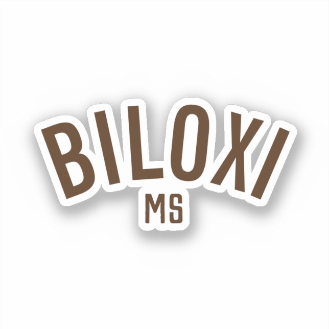 Pegatina Biloxi, Misisipi (Anverso)