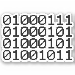 PEGATINA BINARY GEEK