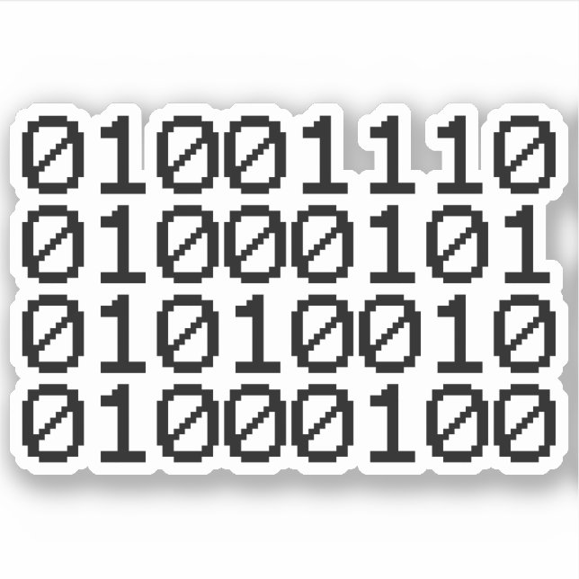 PEGATINA BINARY NERD (Anverso)