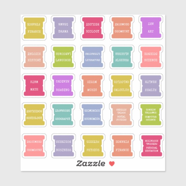 Pegatina Binder Dividers For School Teacher Index Tabs  (Hoja)