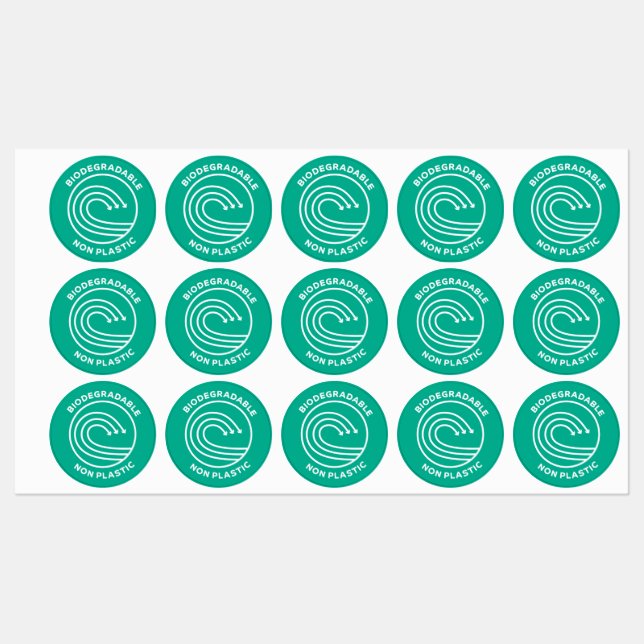 Pegatina Biodegradable / No Plástico Para Envasado (Hoja)