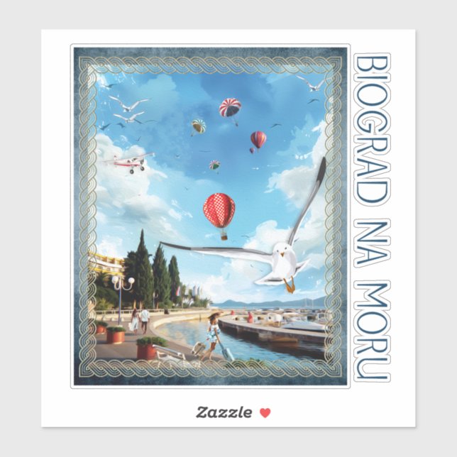 Pegatina Biograd na moru 4 (Hoja)