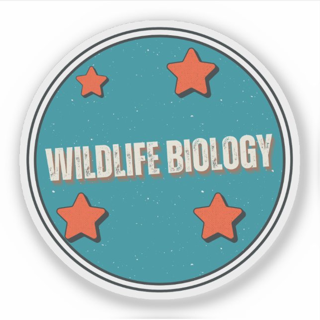 Pegatina Biología de la Vida Silvestre (Anverso)