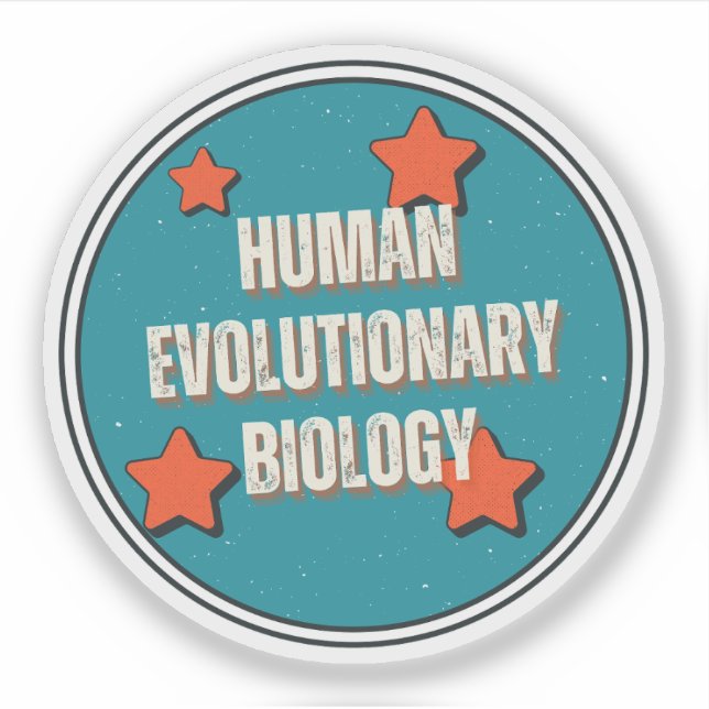 Pegatina Biología evolutiva humana (Anverso)