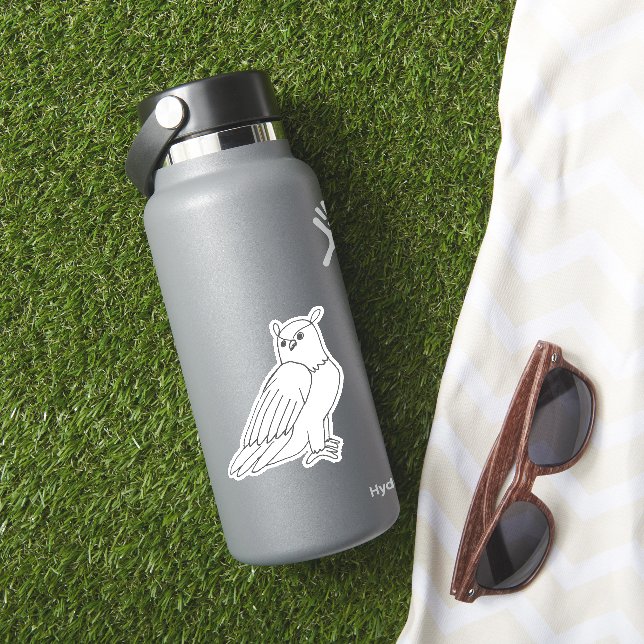 Pegatina Bird Art Woodland Cute Owl (HydroFlask Insitu)