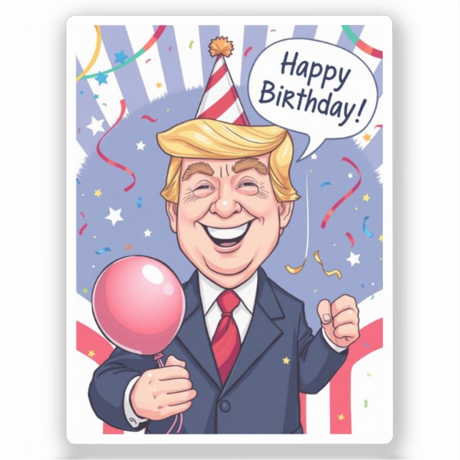 Pegatina Birthday Party Photo Stickers (Anverso)