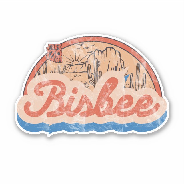 Pegatina Bisbee, Arizona (Anverso)