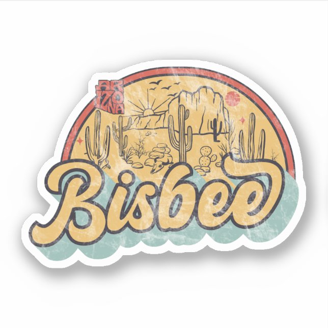 Pegatina Bisbee, Arizona (Anverso)