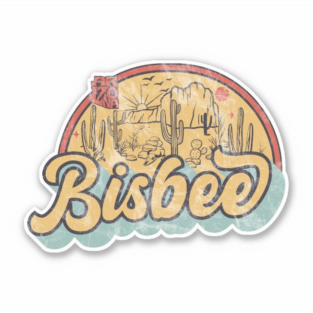 Pegatina Bisbee, Arizona (Anverso)