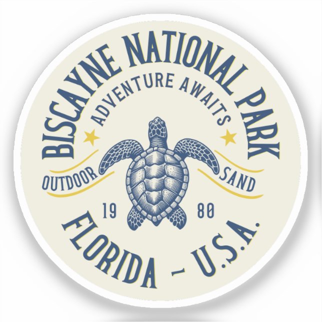 Pegatina Biscayne Conservation Park Florida (Anverso)