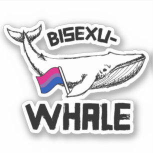 Pegatina Bisexu-ballena Bisexuwhale