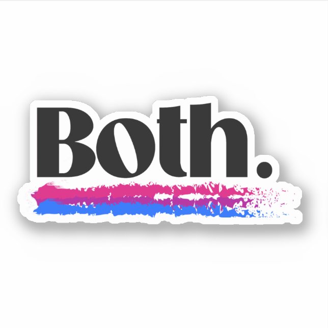 Pegatina Bisexual Ambos (Anverso)