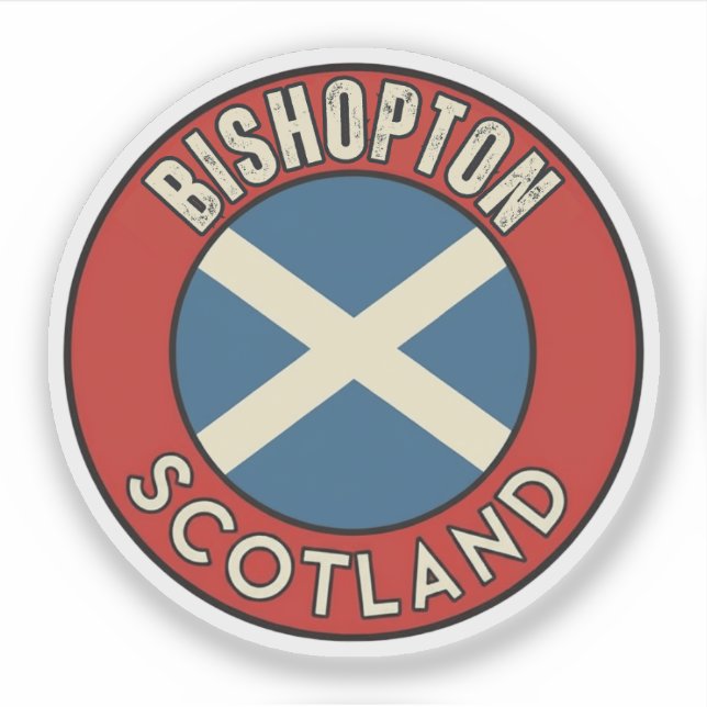 Pegatina Bishopton, Escocia (Anverso)
