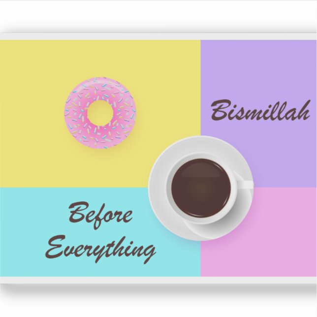 Pegatina Bismillah Before Everything (Anverso)