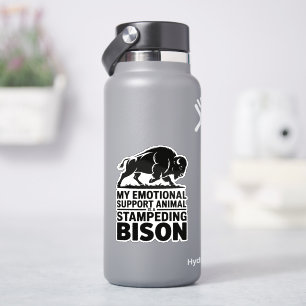 Pegatina Bison de Apoyo Emocional Diseño Divertido de Salud