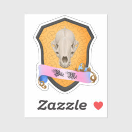 Pegatina Bite Me Badger Skull