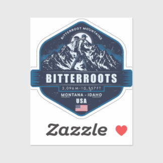 Pegatina Bitterroot Mountains Hiking Badge