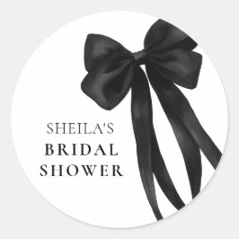 Pegatina Black Bow Bridal Shower