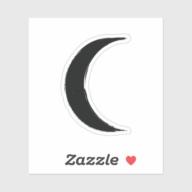 Pegatina Black Crescent Magic Dark Moon Magic Astrología (Hoja)