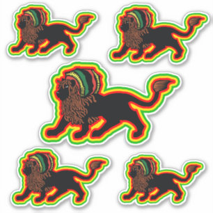 Pegatina Black Dreadlock Rasta Lesta Art
