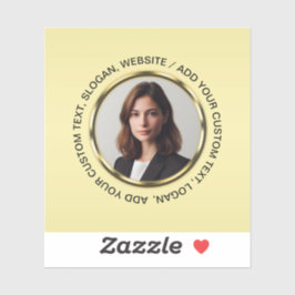 Pegatina Black & gold design, Logo or Photo in gold circle,