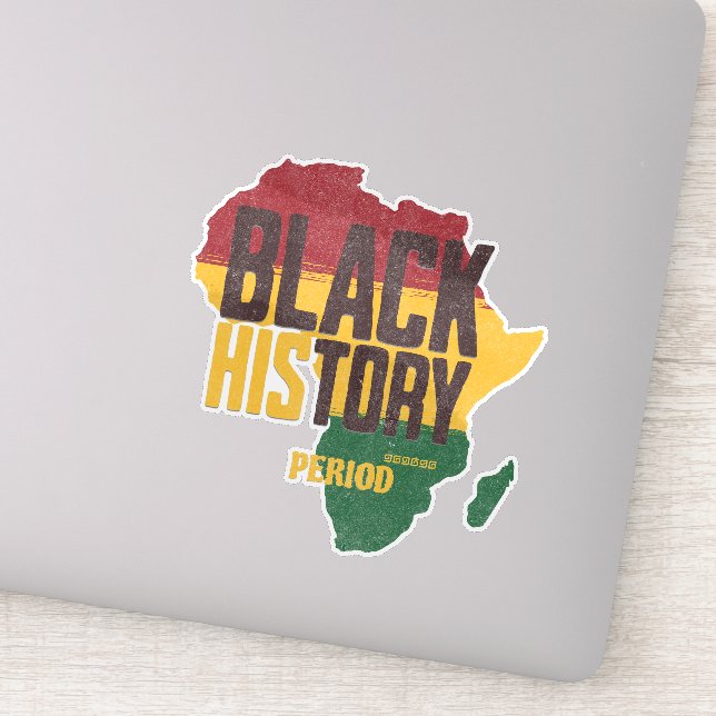 Pegatina Black History Period Africa Map Cultural supporter (Detalle)