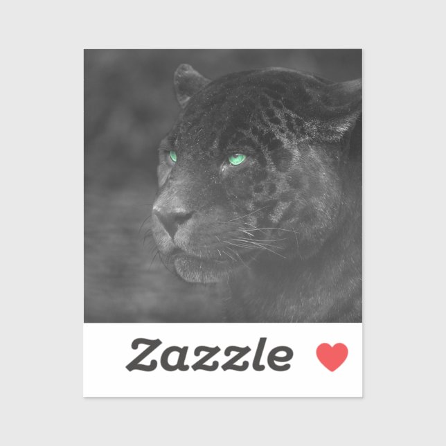 Pegatina Black Jaguars Emerald Gaze (Hoja)