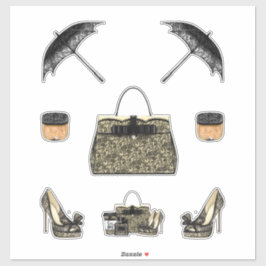 Pegatina Black Lace Women Decals Planner Notebook Journal