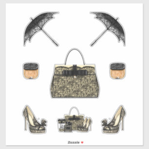 Pegatina Black Lace Women Decals Planner Notebook Journal