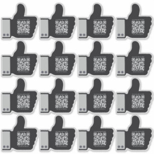 Pegatina Black Positive Reviews Customer Engagement QR Code