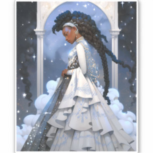 Pegatina Black Princess Fantasy Art