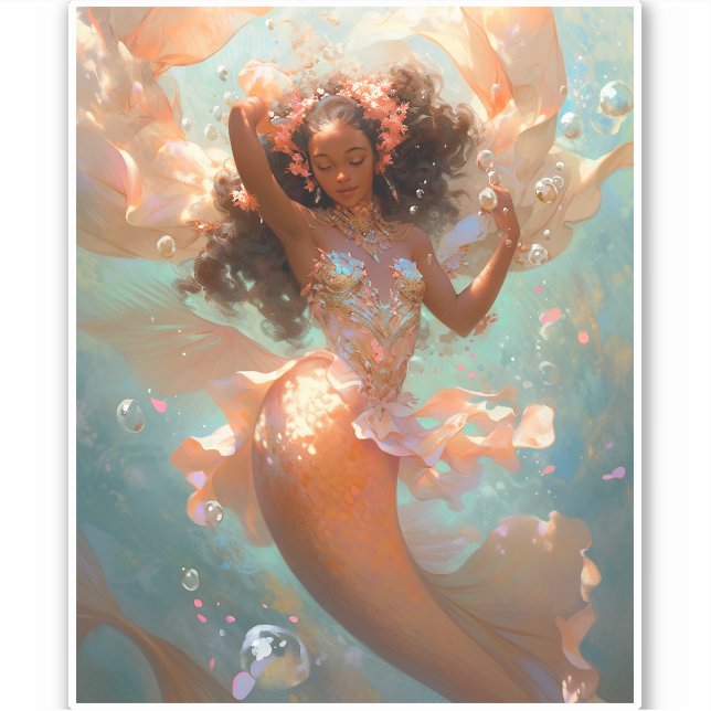 Pegatina Black Princess Fantasy Art (Anverso)