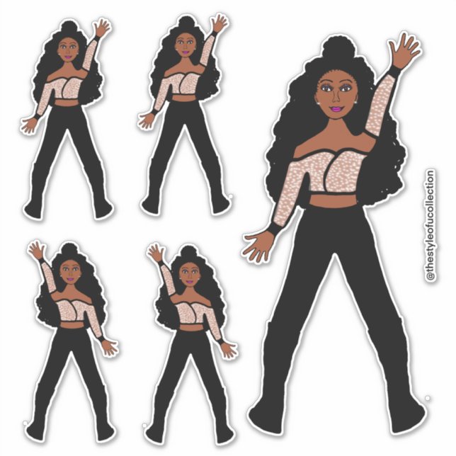 Pegatina Black Spark Dancer Stickers #1 (Anverso)