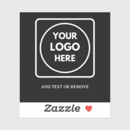 Pegatina Black Vinyl Logo Business Promo QR Code label