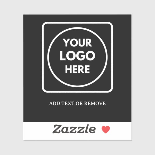Pegatina Black Vinyl Logo Business Promo QR Code label (Hoja)