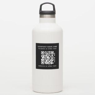 Pegatina Black Vinyl square Business código QR Botella de a