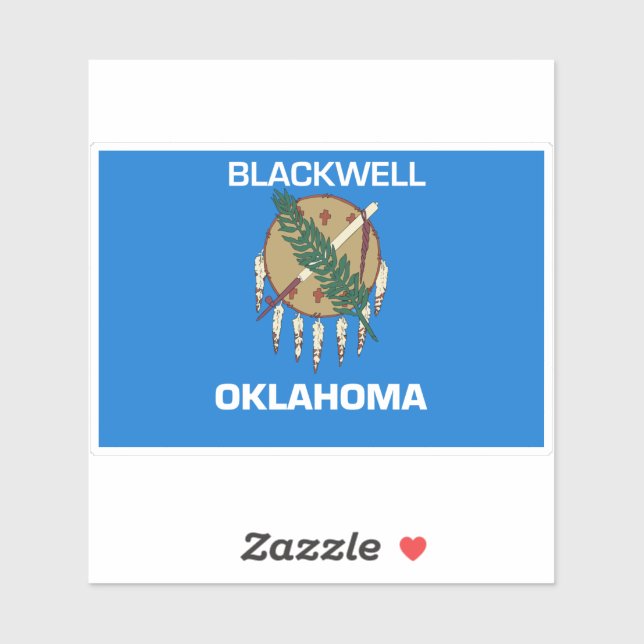 Pegatina Blackwell Oklahoma (Hoja)