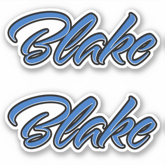 Pegatina Blake Name blue Aufkleber Sticker Stickerset (Anverso)