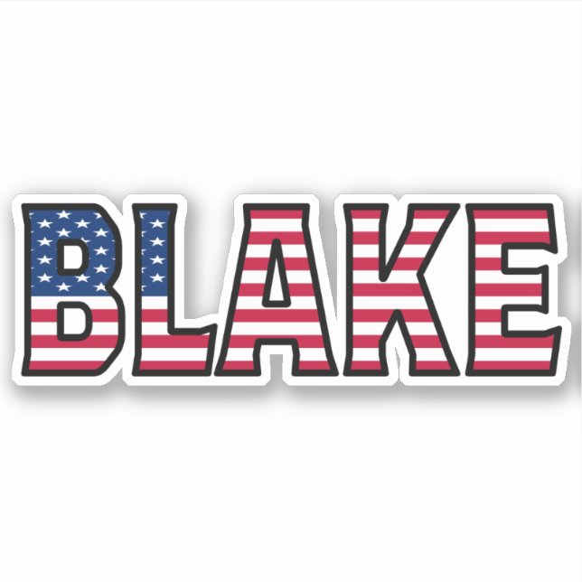 Pegatina Blake Name Vorname USA Sticker Stickerset (Anverso)