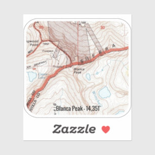 Pegatina Blanca Peak Colorado Fourteener