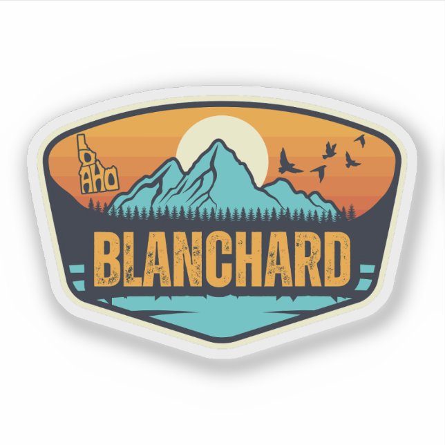 Pegatina Blanchard, Idaho (Anverso)