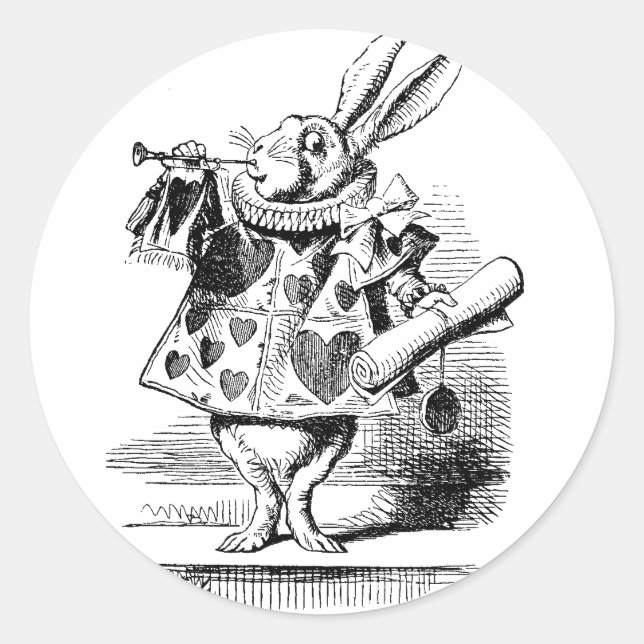 Pegatina blanco del conejo (Anverso)