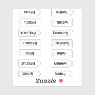 Pegatina Blanco del planificador del diario de viñetas de l