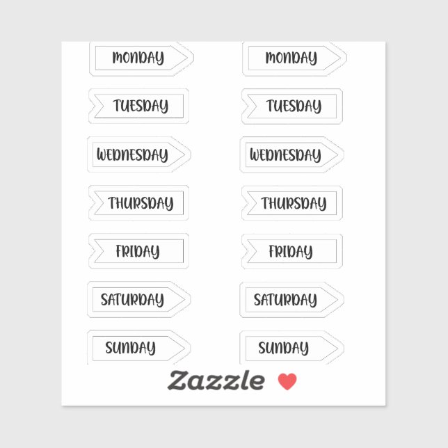 Pegatina Blanco del planificador del diario de viñetas de l (Hoja)