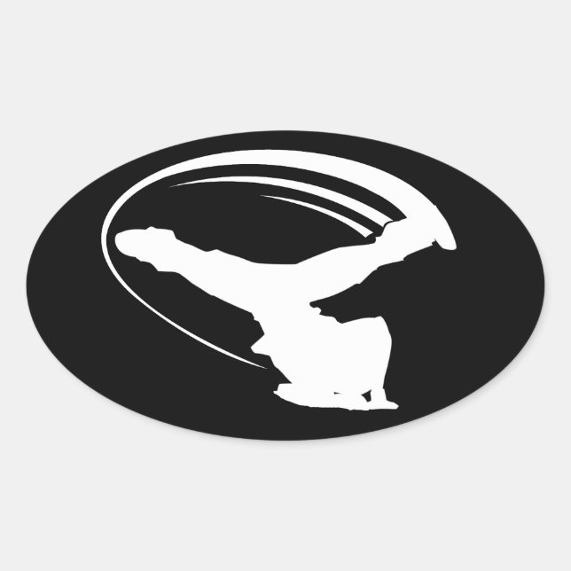 Pegatina blanco estilo molino de viento (Anverso)