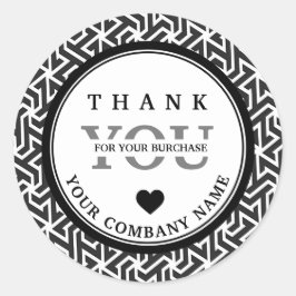 Pegatina blanco negro profesional moderno