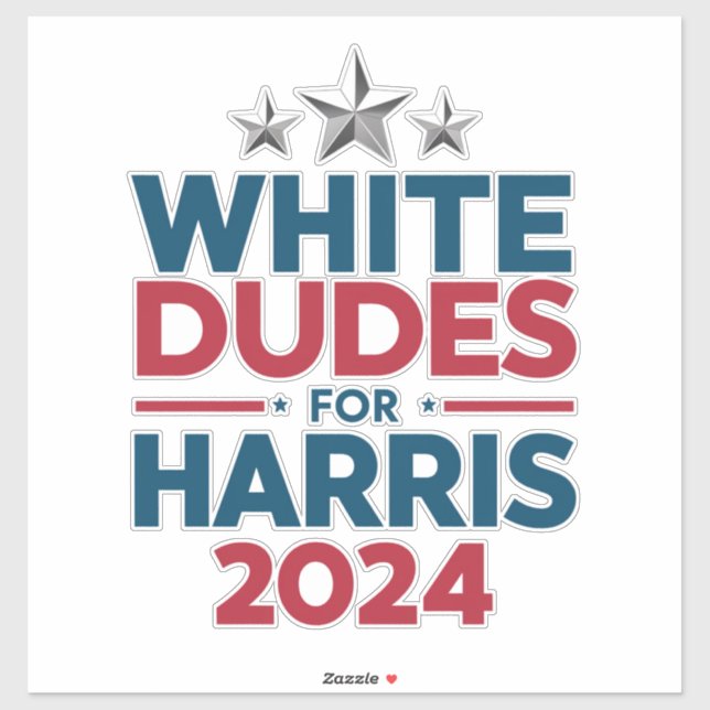 Pegatina Blancos por Harris-elección 2024 (Hoja)
