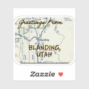 Pegatina Blanding Utah Vintage